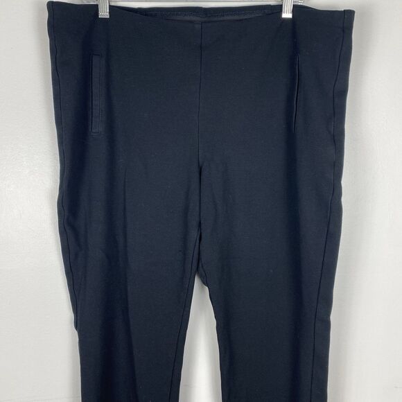 Chicos Pull On Pants Black Stretch Womens Sz 3 / XL Casual Work Travel - Picture 2 of 7